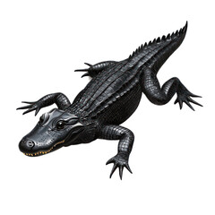 Fototapeta premium 3D vector icon of Black caiman isolated on transparency background