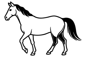 Horse silhouette vector illustration