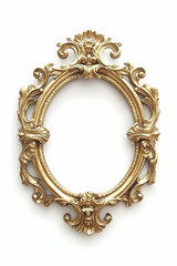 Isolated ornate picture frame on white background ideal for displaying treasured photographs and memorable moments