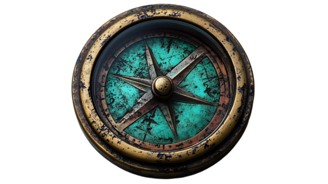 Photo: Antique Compass Navigation, Direction, Exploration, Guide, Travel