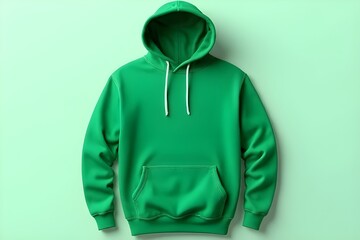 Vibrant Green Hoodie - Blank Fashionable Sweatshirt