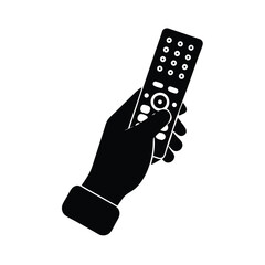 Active hand operating presentation remote control to seamlessly navigate corporate slides during important meetings today