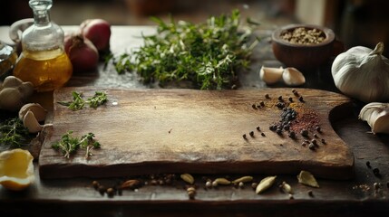 Cooking Background Featuring Ingredients for Vegan