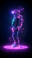 Astronaut in Space, Abstract Art