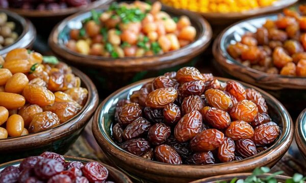 Iftar dishes include sweet foods