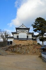青空に映える備中松山城 天守閣