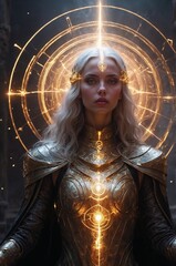 Divine Paladin Queen – Radiant Fantasy Warrior Portrait