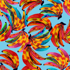 banana seamless floral pattern