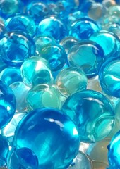 Beautiful blue crystal ball transparent