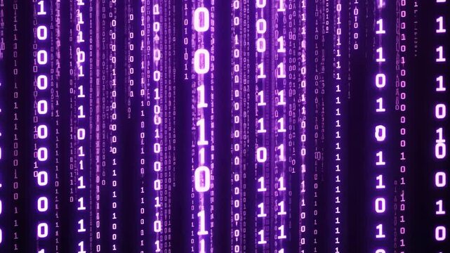 purple binary code background
