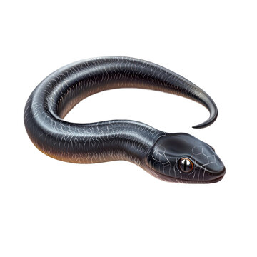 3D vector icon of Rio Cauca caecilian isolated on transparency background
