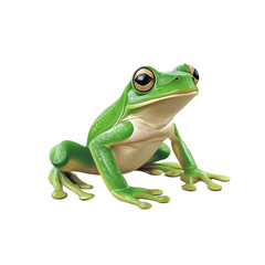 Naklejka premium 3D vector icon of Waxy monkey tree frog isolated on transparency background