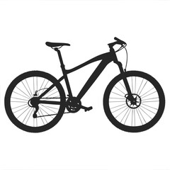 Fototapeta premium Mountain bike silhouette vector illustration