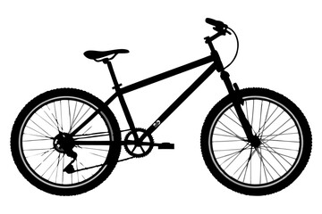 Mountain bike silhouette vector illustration