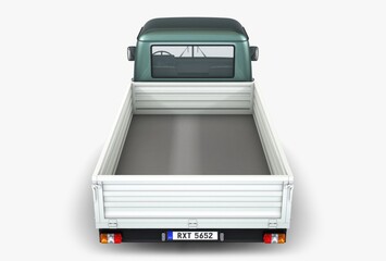 Illustration 3D Generic Retro Light Duty Truck with Classic Vintage Design for Commercial Transport