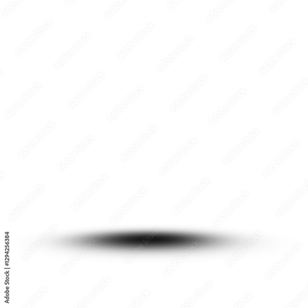 Aufkleber Black shadow overlay effect isolated on transparent background. blurred round shadow. black gradient shadow for design, poster, card, decoration. blur shadow for graphic design elements