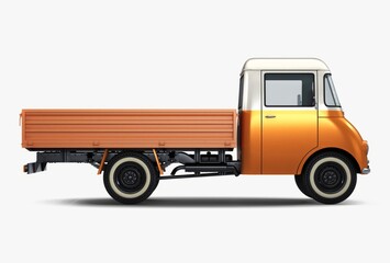 Illustration 3D Generic Retro Light Duty Truck with Classic Vintage Design for Commercial Transport
