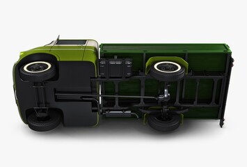 Illustration 3D Generic Retro Light Duty Truck with Classic Vintage Design for Commercial Transport