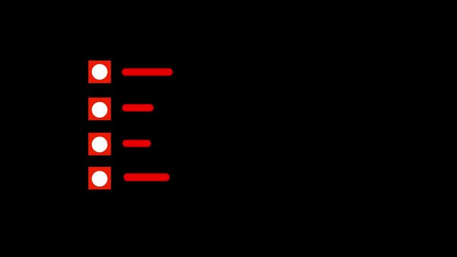 Apps uninstall , dufault icon animation red color on a black background.