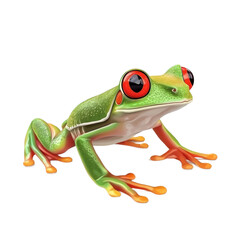 3D vector icon of Bali tree frog isolated on transparency background