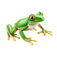 Obraz premium 3D vector icon of Bali tree frog isolated on transparency background