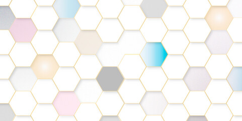 Futuristic Abstract Hexagonal Honeycomb Pattern with Geometric Gradient Design – Modern 3D Digital Background for Technology, Business, and Science Presentations in a Minimalist Monochrome Style.