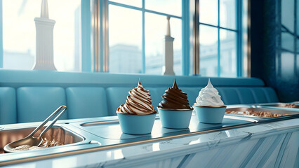 Indulge in Luxury: Gourmet Ice Cream Parlor with Creamy Flavors