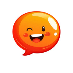 Fototapeta premium Happy Cartoon Speech Bubble ,transparent background