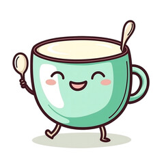 Happy Cup of Drink ,transparent background