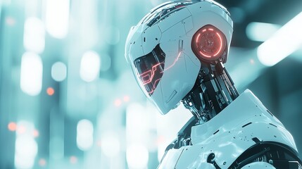 Exploring ai technology a digital gigapixel interface in a futuristic environment