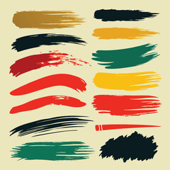 Obraz premium set of watercolor brush strokes