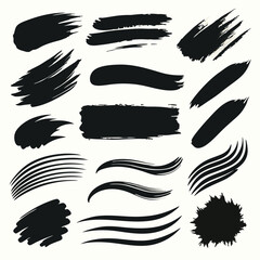Fototapeta premium hand drawn ink splashes