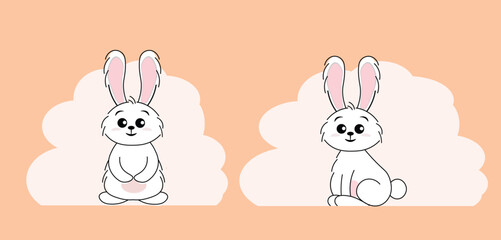 Obraz premium Cute Bunny Illustrations