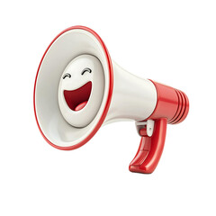 Happy Megaphone Announcement ,transparent background