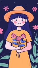 Girl in the flowers