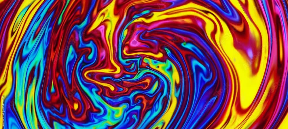 Poster vibrant colorful swirl patterns creating mesmerizing psychedelic movement in high definition