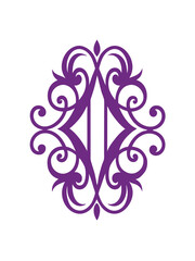 Ornate monogram vector graphic design.