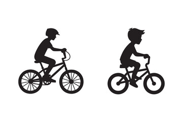 Obraz premium Cycle silhouette with white background