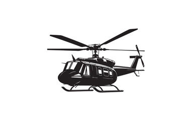 Helicopter silhouette with white background © MdAhad