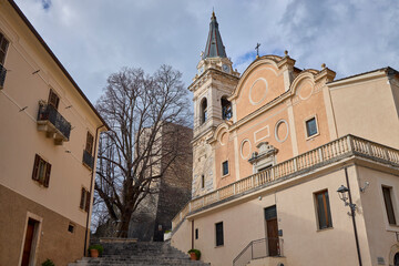 Obraz premium Settefrati Village with Mountain Views