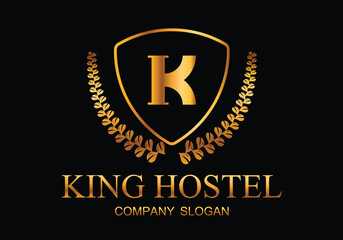 Laurel Wreath Logo Design with Crown Element for Luxury and Regal Brand Identity