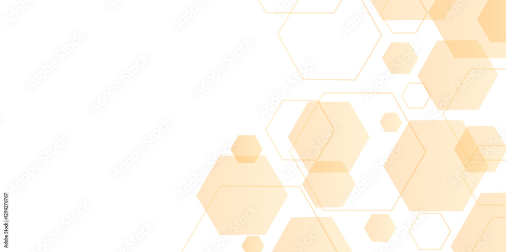 Poster Abstract vector hexagonal frame futuristic pattern, innovation future technology background. Hexagonal structure molecule and communication background for medicine, science, Vector illustration..