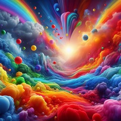 Rainbow Burst All the colors of the rainbow &ndash; red orange yello