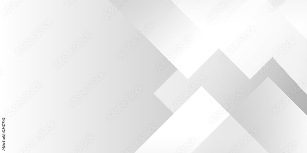 Poster Modern Abstract white and gray transparent background with triangles' shapes. Space futuristic design concept. Decorative web layout or poster, banner. white paper texture gray background. vector.