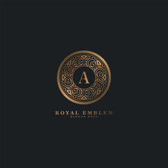 Luxury Decorative letter A logo