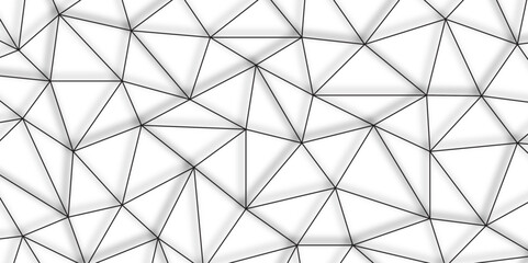 Abstract modern black lines seamless pattern. Subtle ornament with delicate grid, lattice, net, triangles, rhombuses, lines with shadows. Abstract minimalist background. Geometric art deco texture.