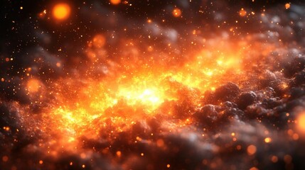 Abstract Fiery Space Explosion