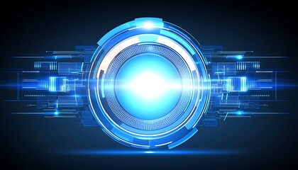 Futuristic Tech Circle Glowing