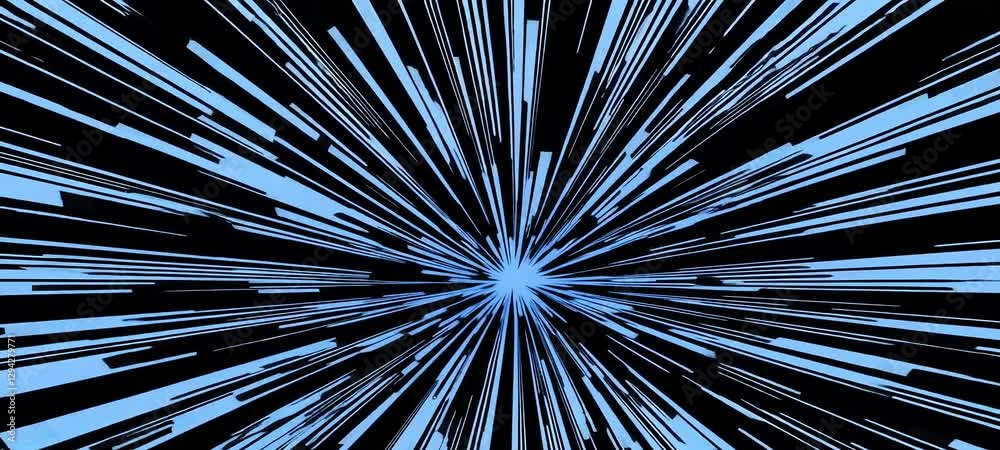 Poster dynamic burst of expanding abstract lines in motion with color transition