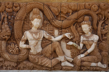 Obraz premium sculpture architecture tiled Male and female art